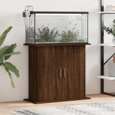 vidaXL barna tölgyszínű szerelt fa akváriumi állvány 81x36x73 cm halfelszerelések