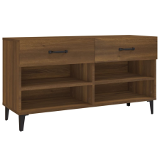 vidaXL barna tölgyszínű szerelt fa cipősszekrény 102 x 35 x 55 cm (817572) bútor