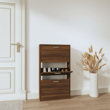 vidaXL Barna tölgyszínű szerelt fa cipősszekrény 59 x 17 x 150 cm bútor