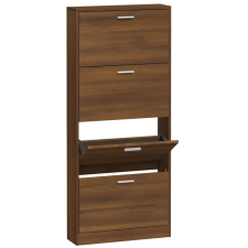 vidaXL barna tölgyszínű szerelt fa cipősszekrény 59 x 17 x 150 cm (342525) bútor