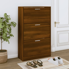 vidaXL barna tölgyszínű szerelt fa cipősszekrény 63x24x103 cm bútor