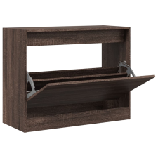 vidaXL barna tölgyszínű szerelt fa cipőszekrény 80 x 34 x 63 cm (839965) bútor