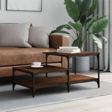 vidaXL barna tölgyszínű szerelt fa dohányzóasztal 100 x 50,5 x 45 cm bútor