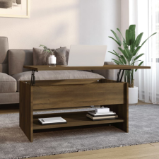 vidaXL barna tölgyszínű szerelt fa dohányzóasztal 80 x 50 x 40 cm bútor
