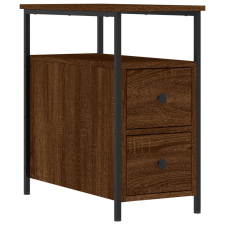 vidaXL barna tölgyszínű szerelt fa éjjeliszekrény 30x60x60 cm (826071) bútor