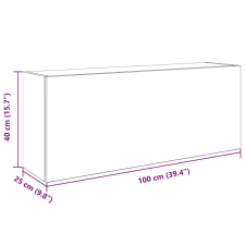 vidaXL barna tölgyszínű szerelt fa fali fürdőszobaszekrény 100x25x40cm fürdőszoba bútor