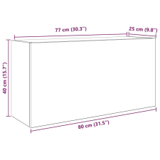 vidaXL barna tölgyszínű szerelt fa fali fürdőszobaszekrény 80x25x40 cm fürdőszoba bútor