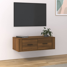 vidaXL barna tölgyszínű szerelt fa függő TV-szekrény 80 x 36 x 25 cm bútor