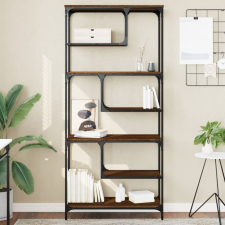 vidaXL barna tölgyszínű szerelt fa könyvespolc 81 x 36 x 176 cm bútor