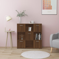 vidaXL barna tölgyszínű szerelt fa könyvszekrény 90 x 30 x 90 cm bútor