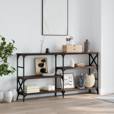 vidaXL barna tölgyszínű szerelt fa tálalóasztal 150 x 29 x 76,5 cm bútor