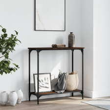 vidaXL barna tölgyszínű szerelt fa tálalóasztal 75 x 30,5 x 75 cm bútor