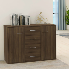 vidaXL barna tölgyszínű szerelt fa tálalószekrény 88 x 30 x 65 cm bútor