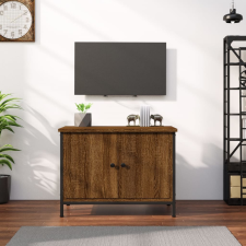vidaXL barna tölgyszínű szerelt fa TV-szekrény ajtókkal 60x35x45 cm bútor