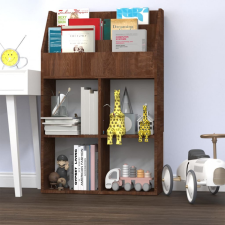 vidaXL barna tölgyszínű szerelt fa újságtartó gyerekeknek 71x30x114 cm bútor