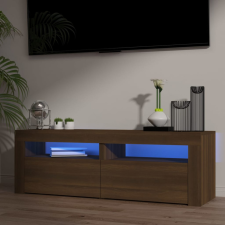vidaXL barna tölgyszínű TV-szekrény LED-lámpákkal 120 x 35 x 40 cm bútor