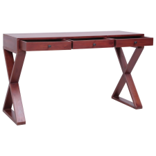vidaXL barna tömör mahagóni számítógépasztal 115 x 47 x 77 cm (337082) íróasztal
