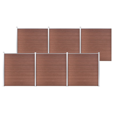vidaXL barna WPC kerítéspanel 1045 x 186 cm kerti dekoráció