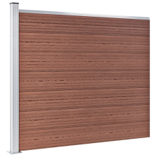 vidaXL barna WPC kerítéspanel 175 x 146 cm (148981) építőanyag