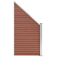 vidaXL barna WPC kerítéspanel 95 x (105-180) cm (49070) építőanyag