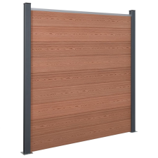 vidaXL barna WPC kerítéspanelszett 353 x 186 cm (3211830) kerti bútor