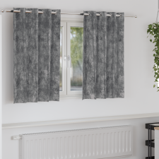vidaXL Bársony Függönyök 2 db csatokkal szürke 140x140 cm lakástextília