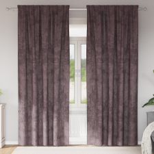 vidaXL Bársony Függönyök 2 db Személyekkel Barna 225x140 cm lakástextília