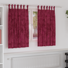 vidaXL Bársonyfüggönyök Burgundi vörös Poliészter 140 x 140 cm lakástextília