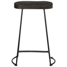 vidaXL Bárszékek 2 db Fekete 45x40x62 cm tömör fa Mango (4013528) bútor