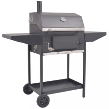 vidaXL BBQ fekete faszén grillsütő polccal konyhai eszköz