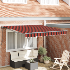 vidaXL Behúzható napellenző Narancs és Barna 300x250 cm kerti bútor