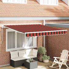 vidaXL Behúzható napellenző Narancs és Barna 350 x 250 cm szövet kerti bútor