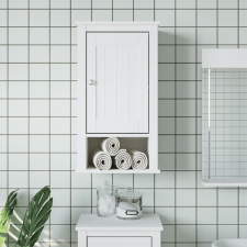 vidaXL BERG fehér tömör fenyőfa fürdőszobai faliszekrény 40x27x71,5 cm fürdőszoba bútor