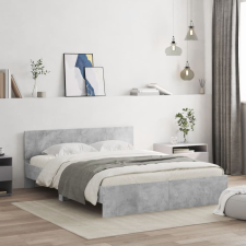 vidaXL betonszürke ágykeret fejtámlával 150 x 200 cm ágy és ágykellék