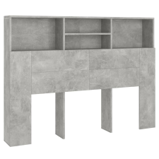 vidaXL betonszürke áthidaló szekrény 140 x 19 x 103,5 cm (811866) ágy és ágykellék