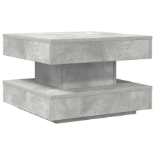 vidaXL betonszürke dohányzóasztal 360 fokban forgatható 50x50x34,5 cm (858473) bútor