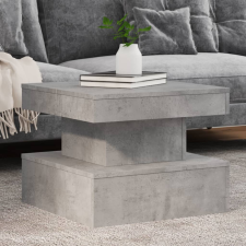 vidaXL betonszürke dohányzóasztal LED-lámpákkal 50 x 50 x 40 cm bútor