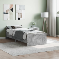 vidaXL betonszürke egyszemélyes fa ágykeret 75 x 190 cm ágy és ágykellék