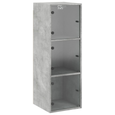 vidaXL betonszürke faliszekrény üvegajtókkal 35x37x100 cm (836486) bútor