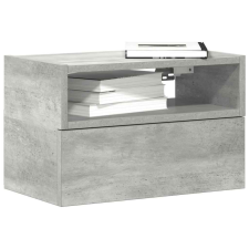 vidaXL betonszürke falra szerelhető éjjeliszekrény 45 x 26 x 28,5 cm bútor