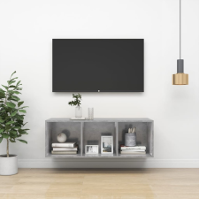 vidaXL betonszürke falra szerelhető forgácslap TV-szekrény 37x37x107cm bútor