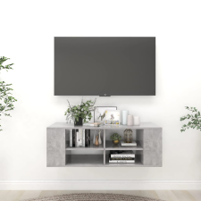 vidaXL Betonszürke falra szerelhető tv-szekrény 102 x 35 x 35 cm bútor