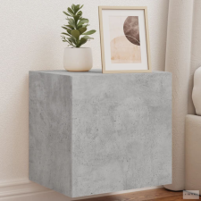 vidaXL Betonszürke falra szerelhető TV-szekrény LED-del 40,5x35x40 cm bútor