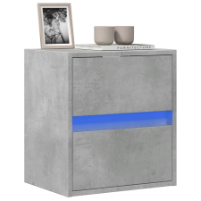 vidaXL betonszürke falra szerelhető TV-szekrény LED-del 41x31x45 cm bútor