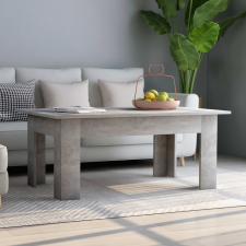vidaXL betonszürke forgácslap dohányzóasztal 100 x 60 x 42 cm bútor