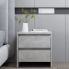 vidaXL Betonszürke forgácslap éjjeliszekrény 45 x 34,5 x 44,5 cm