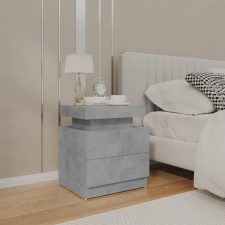 vidaXL betonszürke forgácslap éjjeliszekrény 45 x 35 x 52 cm bútor