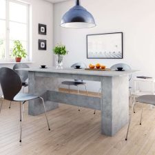 vidaXL betonszürke forgácslap étkezőasztal 180 x 90 x 76 cm bútor