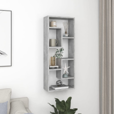 vidaXL betonszürke forgácslap fali polc 36 x 16 x 90 cm bútor
