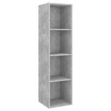 vidaXL betonszürke forgácslap fali TV-szekrény 37x37x142,5 cm (805493) bútor